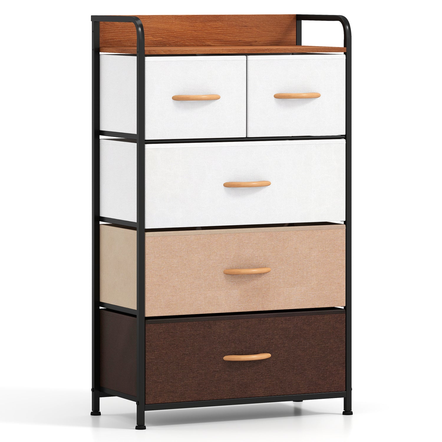 5-Drawer Fabric Dresser with Removable Fabric Bins, Multicolor Cabinets & Chests at Gallery Canada