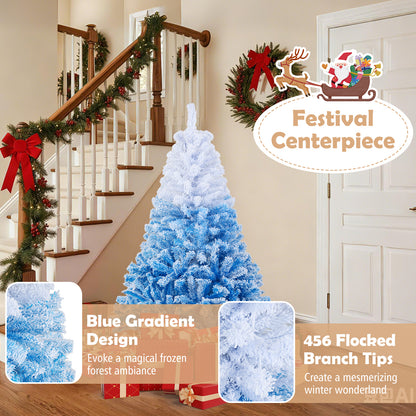 5 FT Artificial Christmas Tree, Warm White LED Lights, 8 Modes, Blue Christmas Tree at Gallery Canada