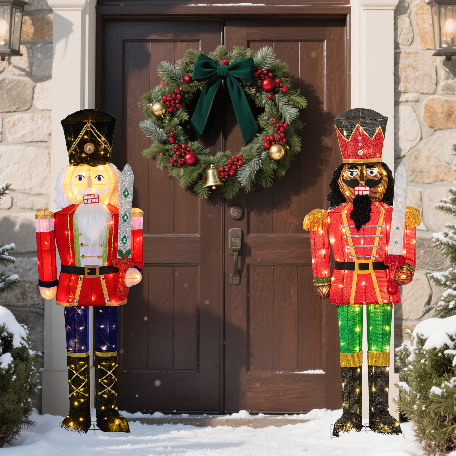 5 FT Giant Nutcracker, Glitter Sword, Outdoor, Multicolor Christmas Inflatables at Gallery Canada