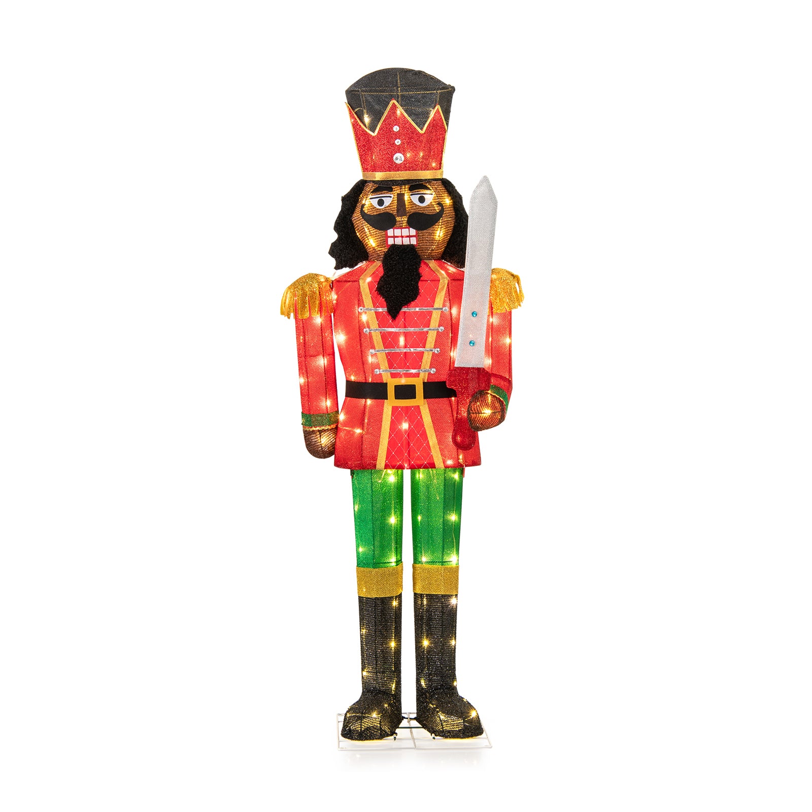 5 FT Giant Nutcracker, Glitter Sword, Outdoor, Multicolor Christmas Inflatables Multicolor at Gallery Canada