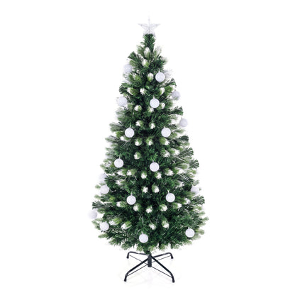 5 FT Pre-Lit Artificial Christmas Tree, Optical Fibers