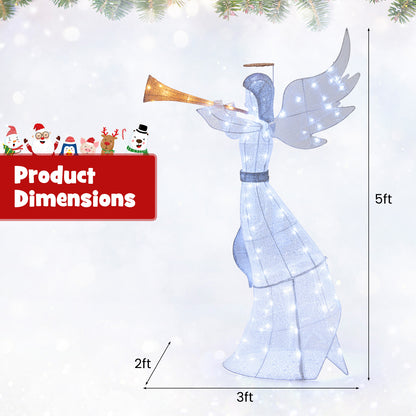 5 Feet Christmas Angel, 100 LED Lights, Ground Stakes Christmas Decor & Accessories at Gallery Canada