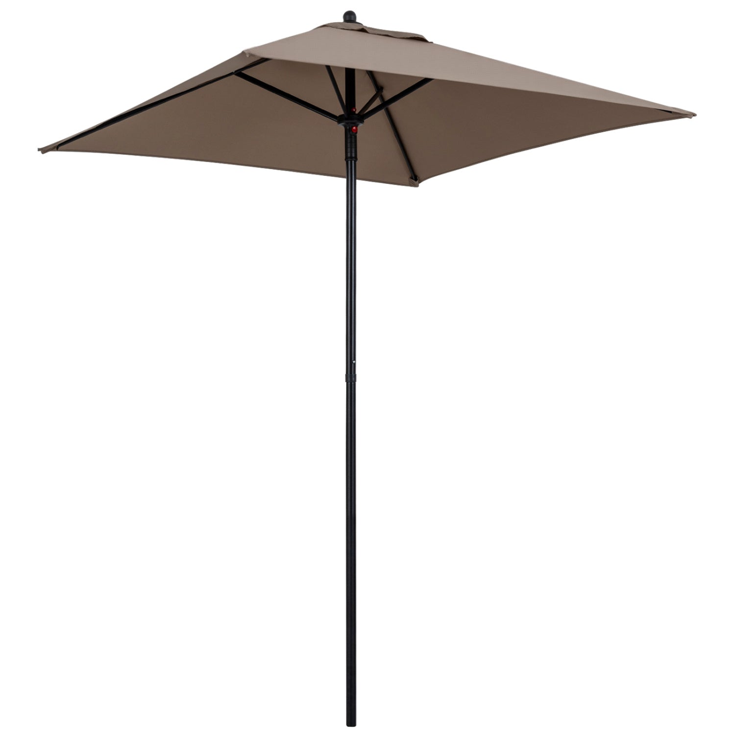 5 Ft Patio Square Market Umbrella With 4 Sturdy Ribs, Brown Outdoor Umbrellas Brown at Gallery Canada