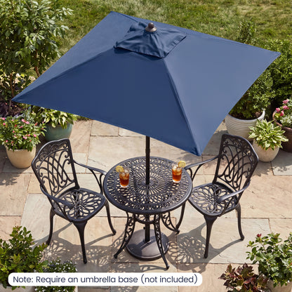 5 Feet Patio Square Market Table Umbrella Shelter with 4 Sturdy Ribs, Navy Outdoor Umbrellas at Gallery Canada