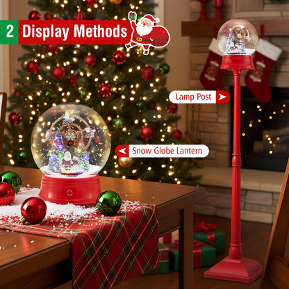 5 Ft Christmas Snow Globe Musical Street Lamp On Stand, Red Christmas Decor & Accessories at Gallery Canada