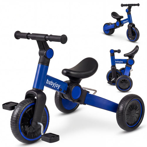 5-In-1 Toddler Bike With Removable Pedals, Blue