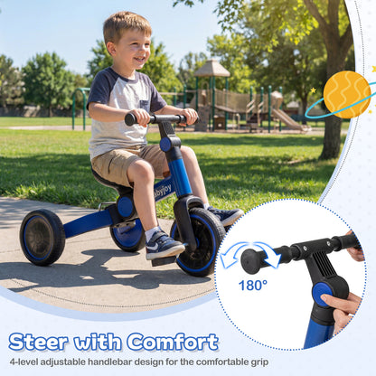 5-In-1 Toddler Bike With Removable Pedals, Blue Balance Bikes at Gallery Canada