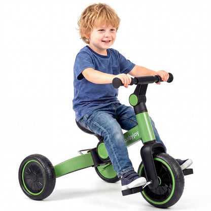 5-In-1 Toddler Bike, Kids Balance Bike With Removable Pedals, Green Balance Bikes at Gallery Canada