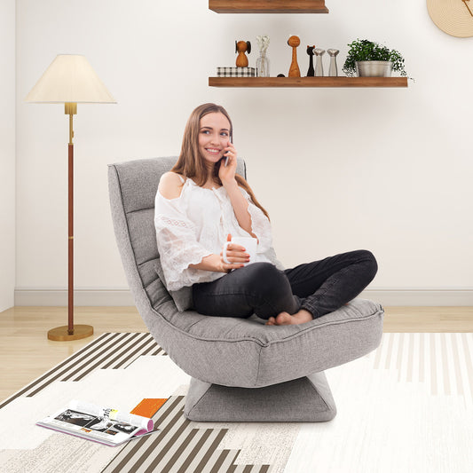5-Level Adjustable 360° Swivel Floor Chair, Gray Floor Chairs Gray at Gallery Canada