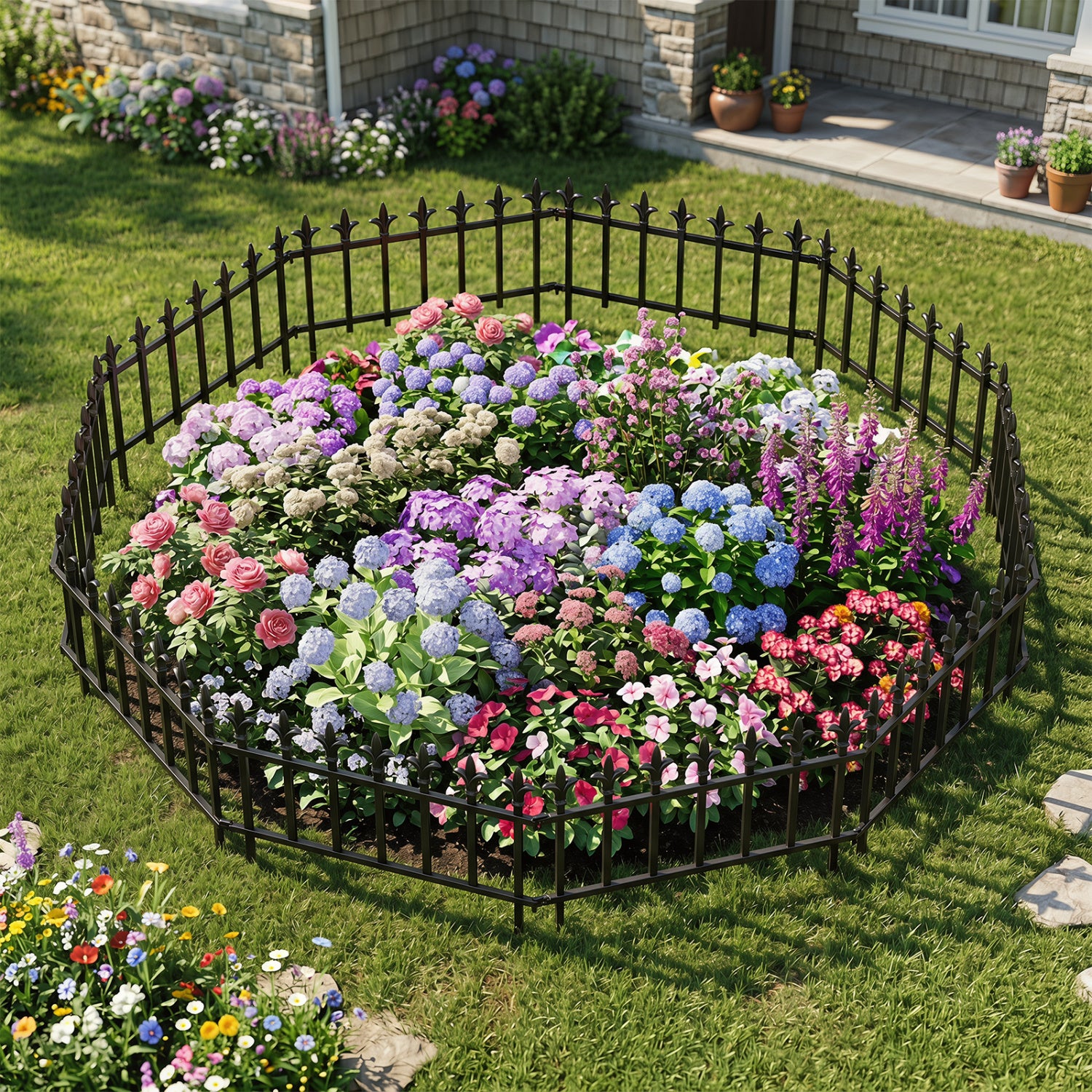 5-Pack/10-Pack Decorative Metal Garden Fence No Dig Landscape Fencing for Lawn-M Decorative Fencing & Flooring at Gallery Canada
