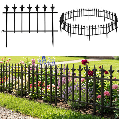 5-Pack/10-Pack Decorative Metal Garden Fence No Dig Landscape Fencing for Lawn-M Decorative Fencing & Flooring at Gallery Canada