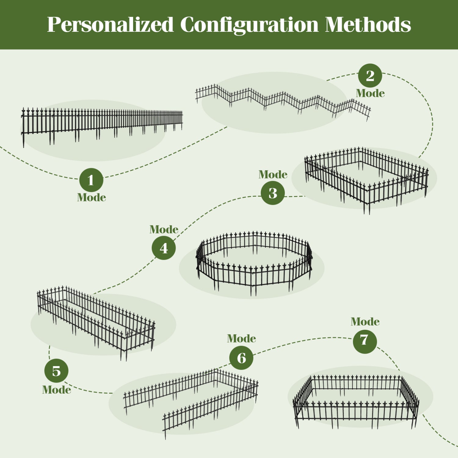 5-Pack/10-Pack Decorative Metal Garden Fence No Dig Landscape Fencing for Lawn-M Decorative Fencing & Flooring at Gallery Canada