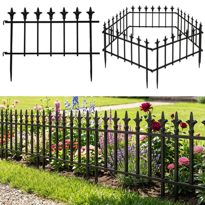 5-Pack/10-Pack Decorative Metal Garden Fence No Dig Landscape Fencing for Lawn-S Decorative Fencing & Flooring at Gallery Canada