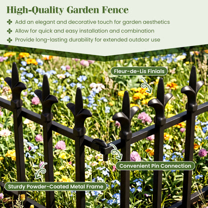 5-Pack/10-Pack Decorative Metal Garden Fence No Dig Landscape Fencing for Lawn-M Decorative Fencing & Flooring at Gallery Canada