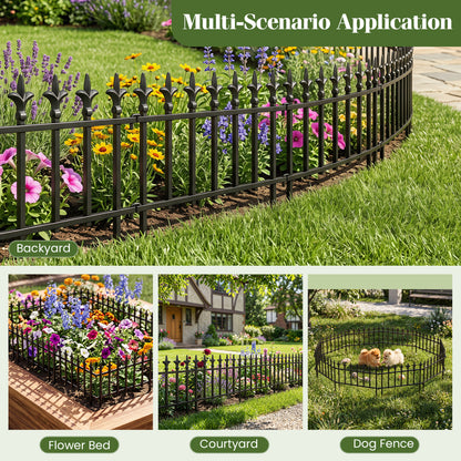 5-Pack/10-Pack Decorative Metal Garden Fence No Dig Landscape Fencing for Lawn-M Decorative Fencing & Flooring at Gallery Canada