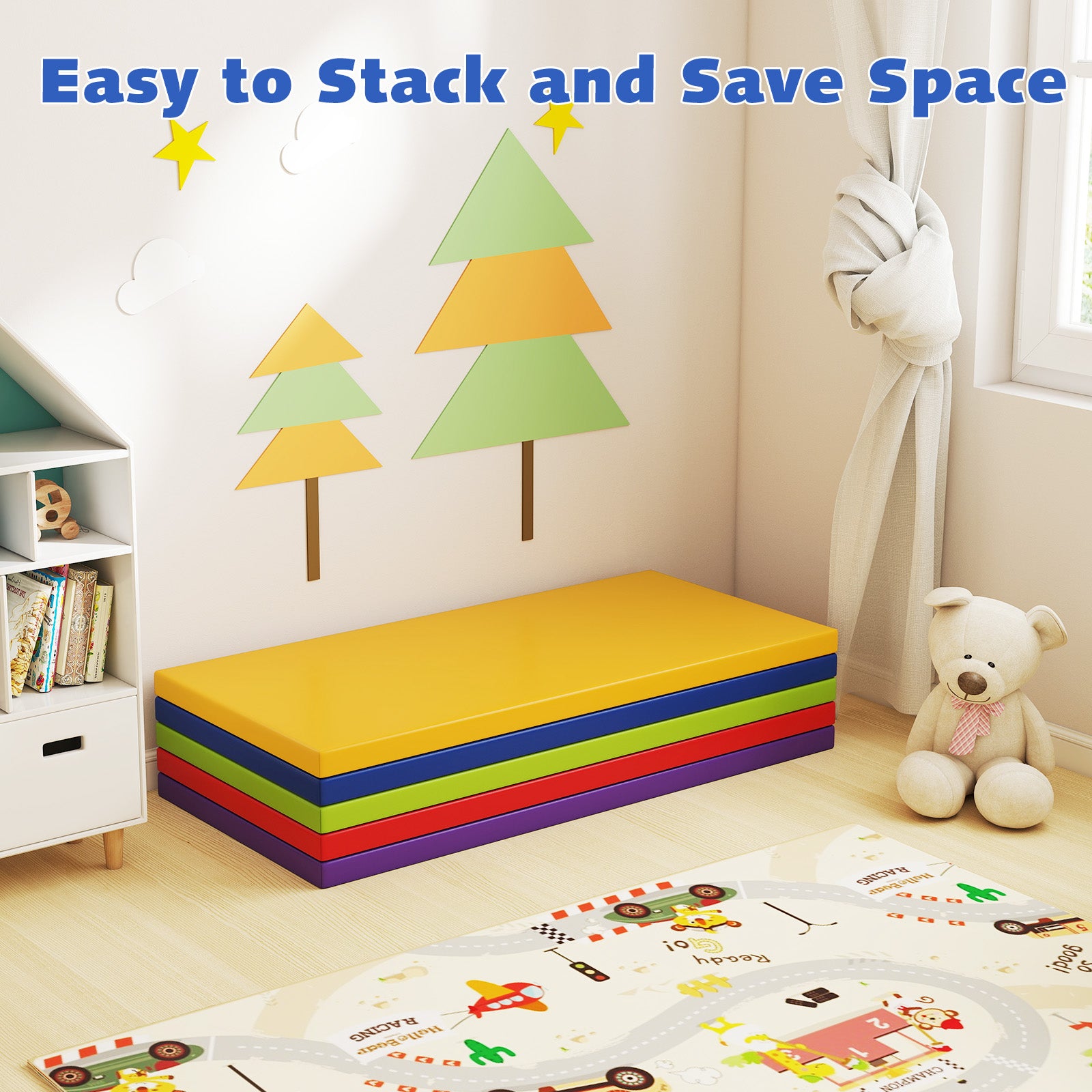 5 Pack 2 Inch Toddler Thick Rainbow Rest Nap Mats Yoga & Gym Mats at Gallery Canada