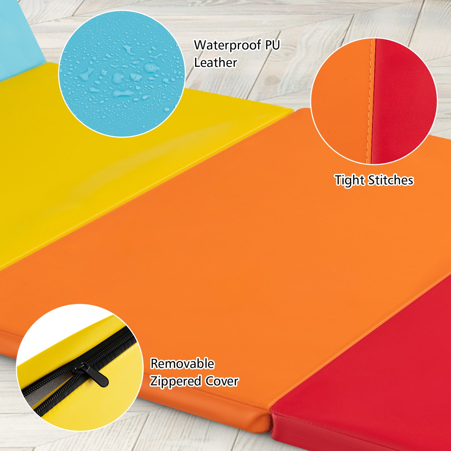 5-Panel Folding Gymnastics Mat for Kids, Red Yoga & Gym Mats at Gallery Canada
