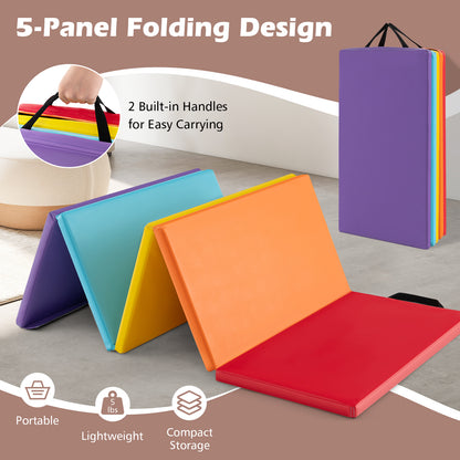 5-Panel Folding Gymnastics Mat for Kids, Red Yoga & Gym Mats at Gallery Canada