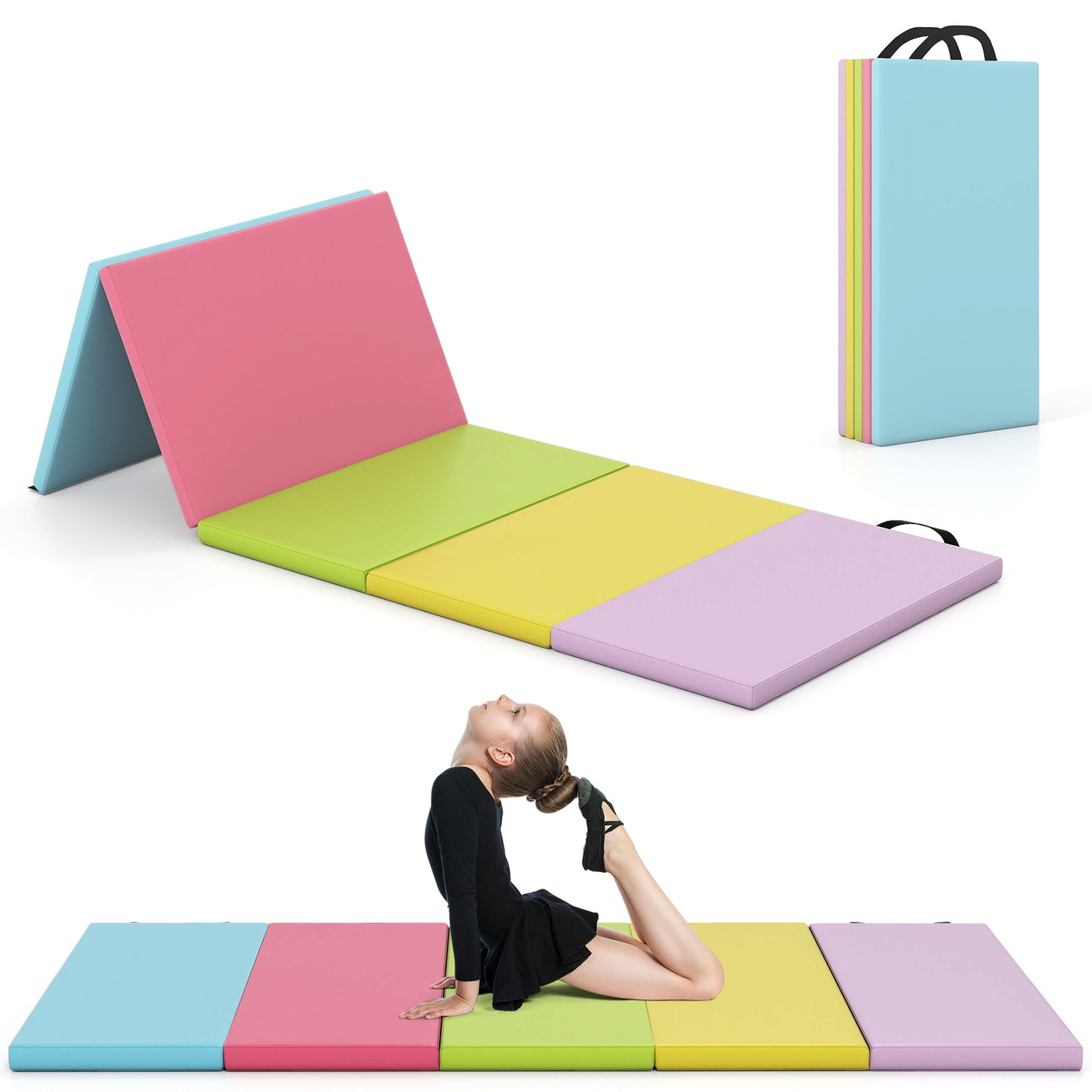 5-Panel Folding Gymnastics Mat for Kids, Green Yoga & Gym Mats at Gallery Canada