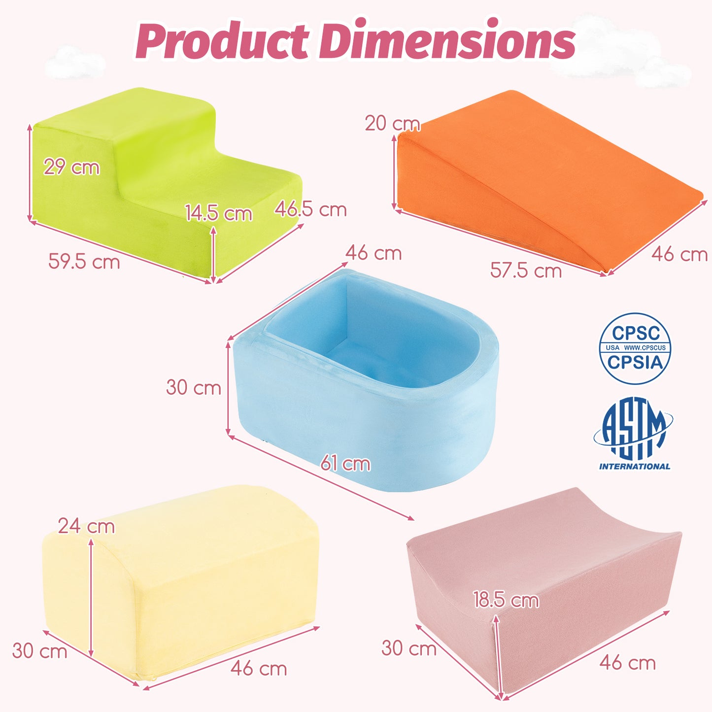 5-Piece Climb And Crawl Playset With Ball Pit, Multicolor Climbers & Slides at Gallery Canada