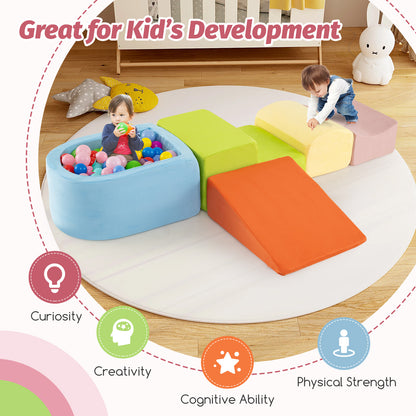 5-Piece Climb And Crawl Playset With Ball Pit, Multicolor Climbers & Slides at Gallery Canada