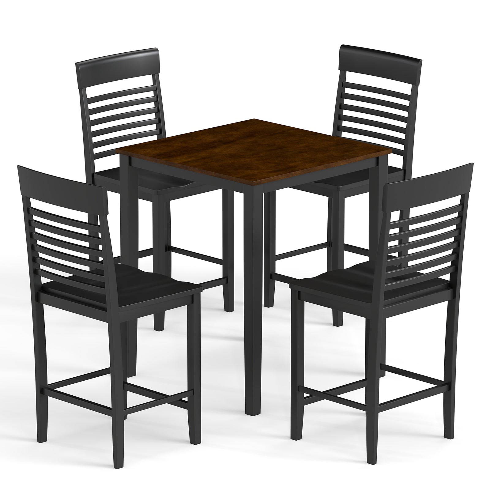 5-Piece Counter-Height Dining Table Set with Rubber Wood Frame and Footrest Dining Room Sets at Gallery Canada