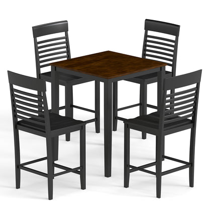 5-Piece Counter-Height Dining Table Set with Rubber Wood Frame and Footrest Dining Room Sets at Gallery Canada