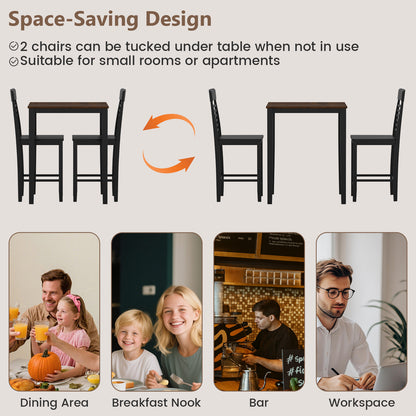 5-Piece Counter-Height Dining Table Set with Rubber Wood Frame and Footrest Dining Room Sets at Gallery Canada