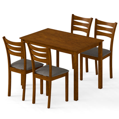 5-Piece Dining Set, Linen Chairs, Rubber Wood Frame Dining Room Sets at Gallery Canada
