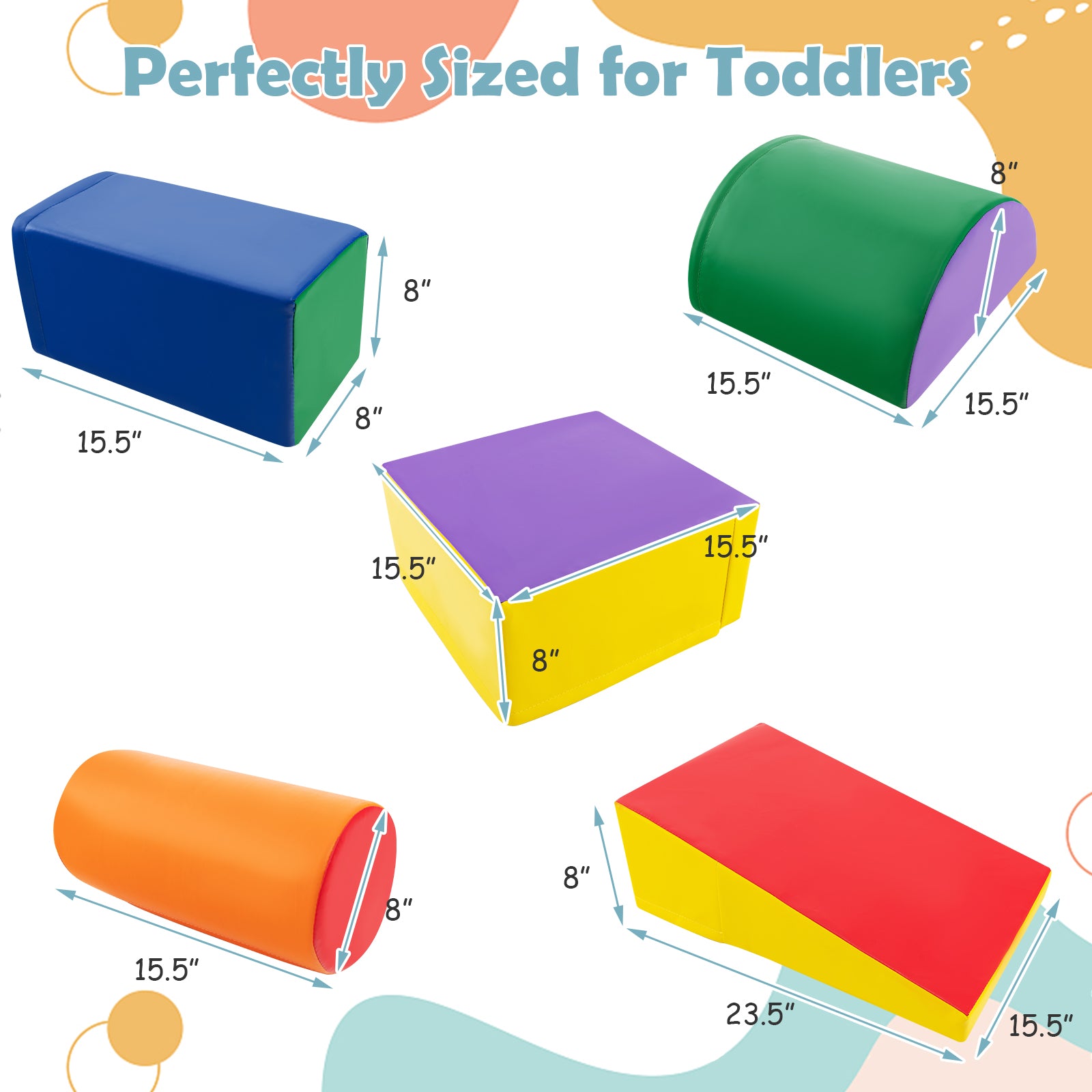 5-Piece Kids Climb & Crawl Activity Playset, Multicolor Climbers & Slides at Gallery Canada