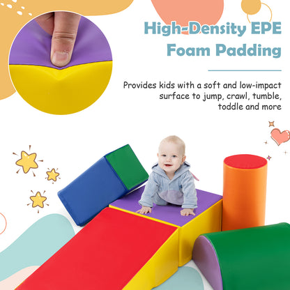 5-Piece Kids Climb & Crawl Activity Playset, Multicolor Climbers & Slides at Gallery Canada