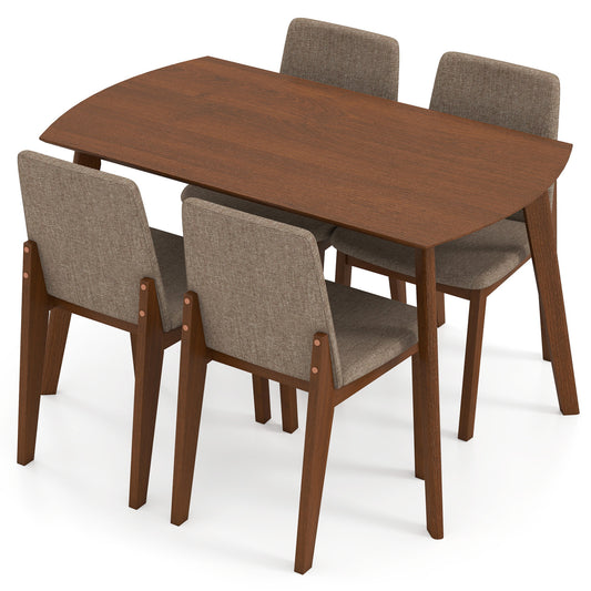 5-Piece Kitchen Table And Upholstered Chairs, Light Brown Dining Room Sets Light Brown at Gallery Canada