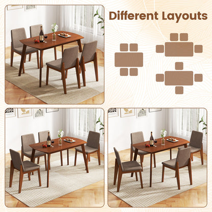 5-Piece Kitchen Table And Upholstered Chairs, Light Brown Dining Room Sets at Gallery Canada