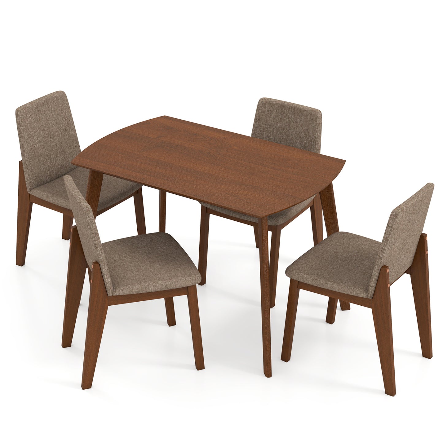 5-Piece Kitchen Table And Upholstered Chairs, Light Brown Dining Room Sets Light Brown at Gallery Canada