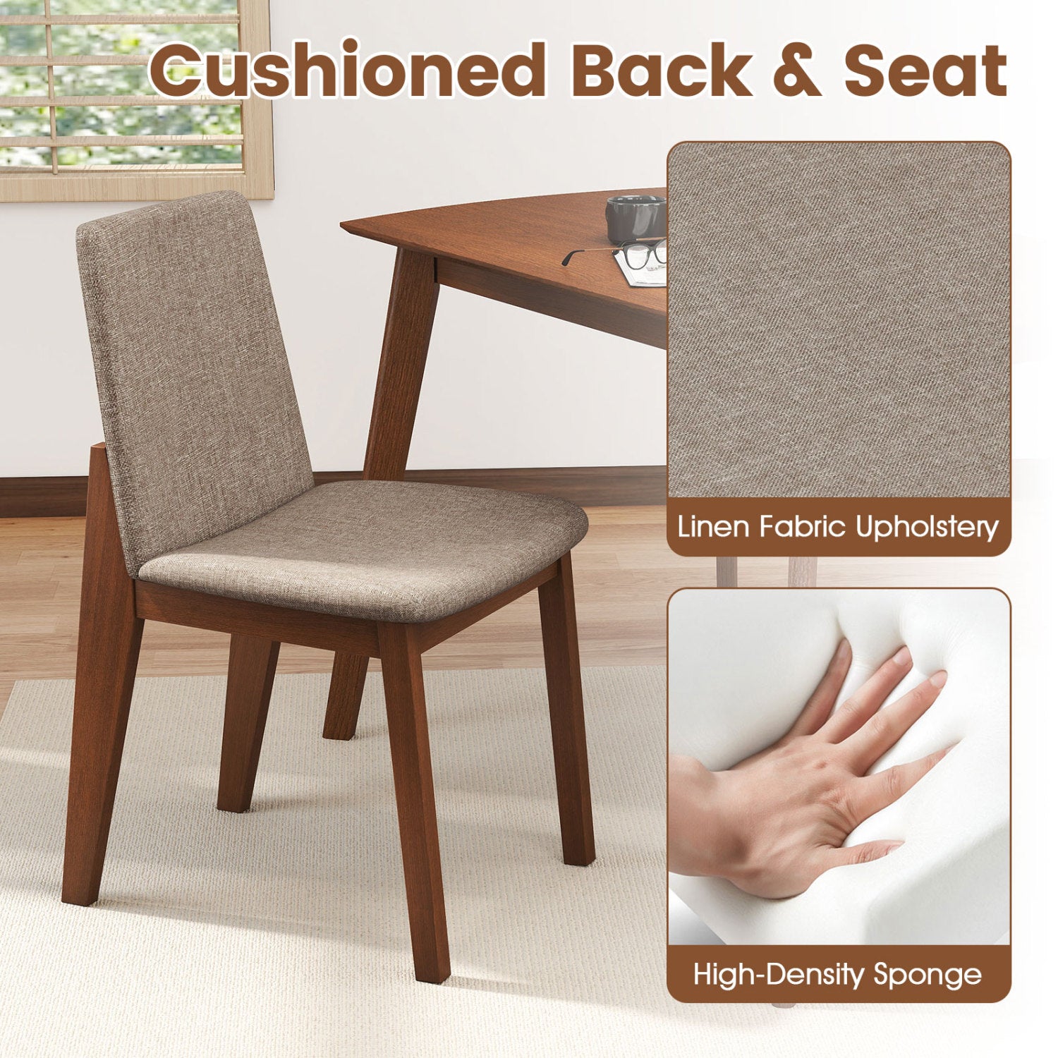 5-Piece Kitchen Table And Upholstered Chairs, Light Brown Dining Room Sets at Gallery Canada