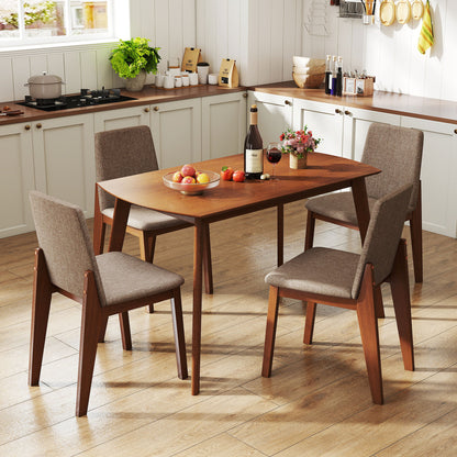 5-Piece Kitchen Table And Upholstered Chairs, Light Brown Dining Room Sets at Gallery Canada
