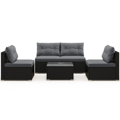 5-Piece Patio Furniture Set With Cushions, Coffee Table, Gray Patio Conversation Sets at Gallery Canada