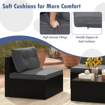 5-Piece Patio Furniture Set With Cushions, Coffee Table, Gray Patio Conversation Sets at Gallery Canada