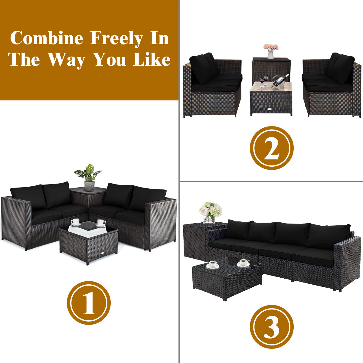 5 Piece Patio Set, 50000 BTU Propane Fire Pit Table, Black Patio Furniture Sets at Gallery Canada
