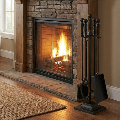 5-Pieces Fireplace Tool Set Indoor Outdoor Fire Place Set Tools with Aluminum Handles Fireplace Tools at Gallery Canada