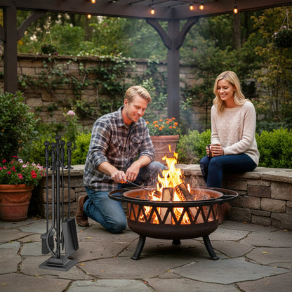 5-Pieces Fireplace Tool Set Indoor Outdoor Fire Place Set Tools with Aluminum Handles Fireplace Tools at Gallery Canada