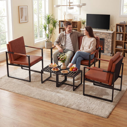 5 Piece Living Room Set, 2 Accent Chairs, 2 Coffee Tables, Brown Sofas & Loveseats at Gallery Canada