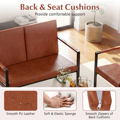 5 Piece Living Room Set, 2 Accent Chairs, 2 Coffee Tables, Brown Sofas & Loveseats at Gallery Canada