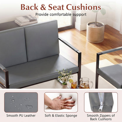 5 Piece Living Room Set, 2 Accent Chairs, 2 Coffee Tables, Gray, Black Sofas & Loveseats at Gallery Canada