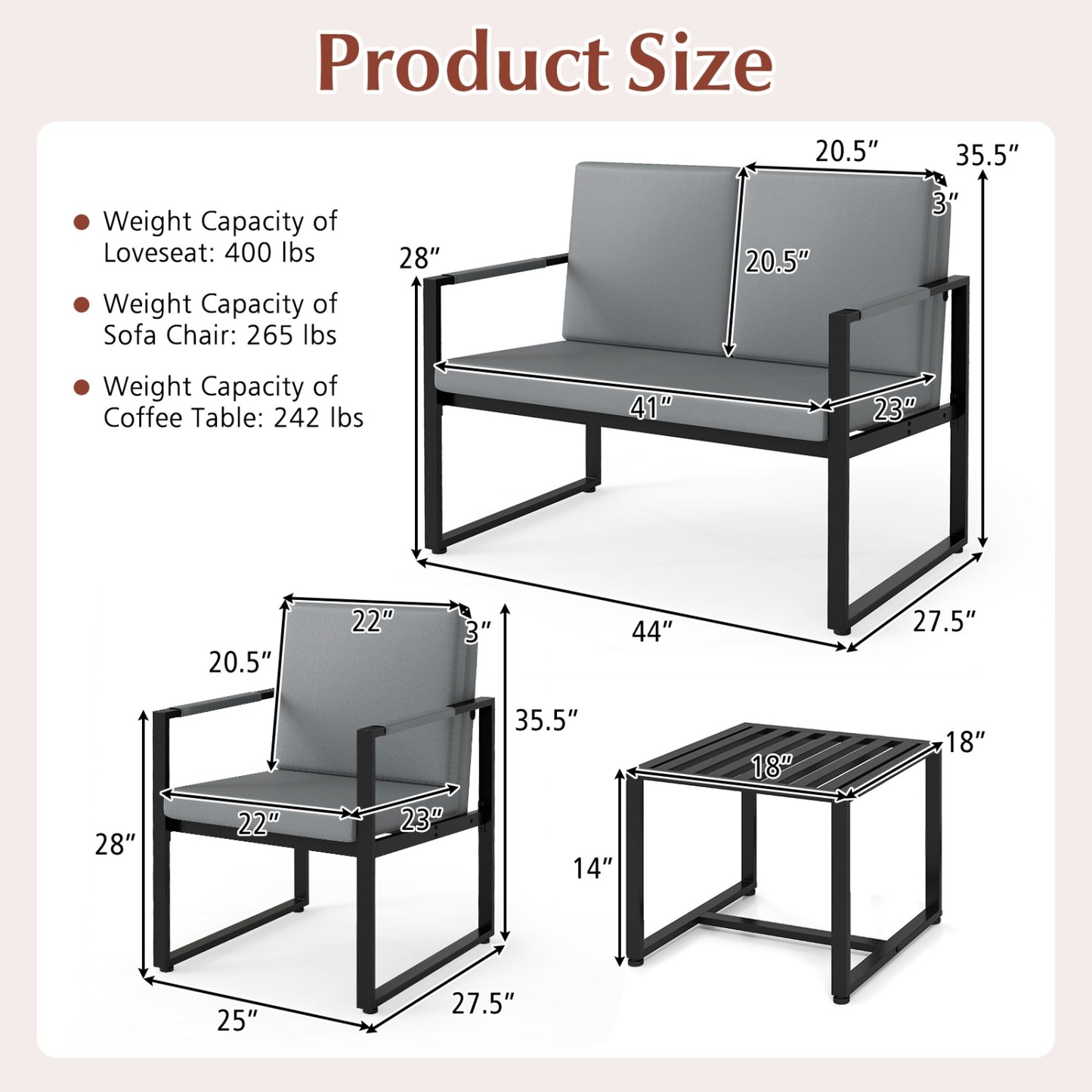 5 Piece Living Room Set, 2 Accent Chairs, 2 Coffee Tables, Gray, Black Sofas & Loveseats at Gallery Canada