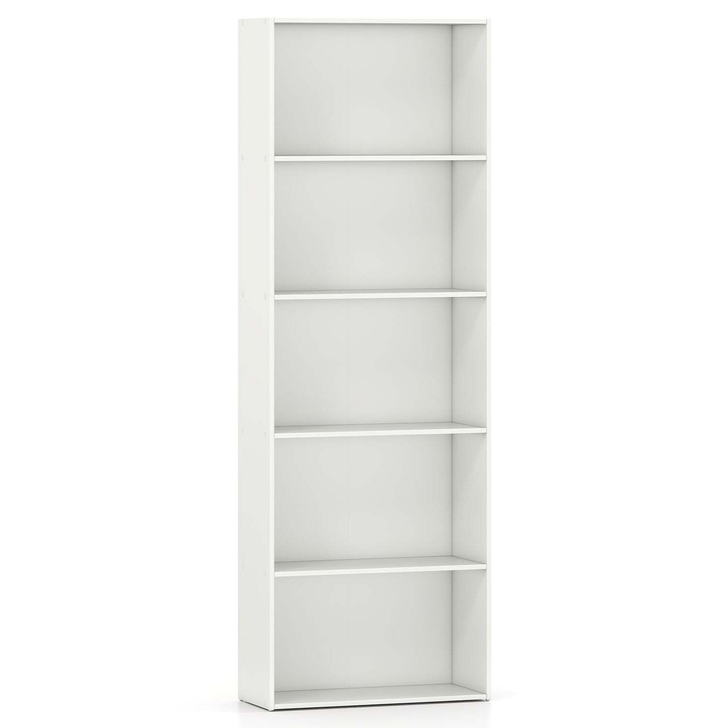 5-Shelf Storage Bookcase Modern Multi-Functional Display Cabinet, White Bookcases at Gallery Canada