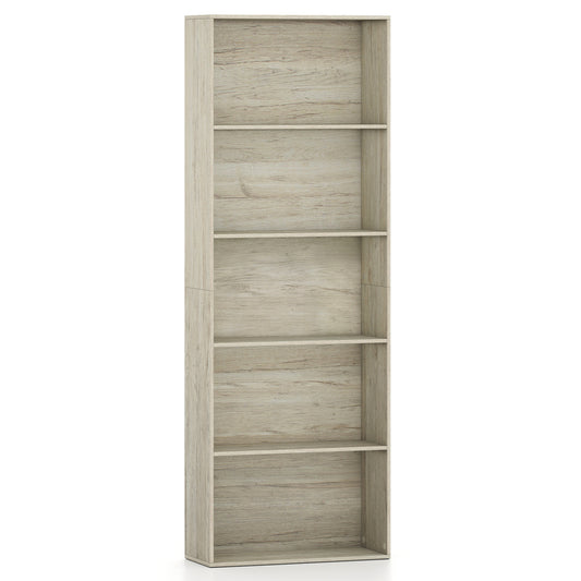 5-Tier Bookshelf, Freestanding, Light Gray Bookcases Light Gray at Gallery Canada