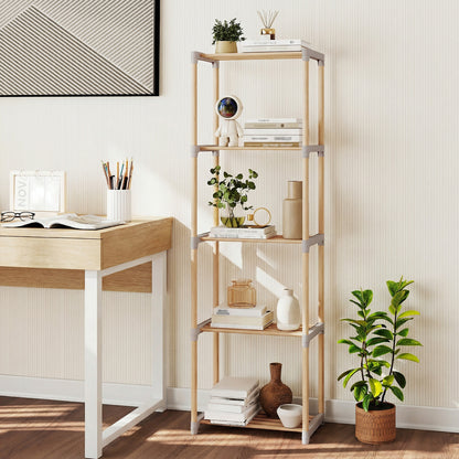 5-Tier Bookshelf With Open Shelves, Home Office And Bathroom Bookcases at Gallery Canada