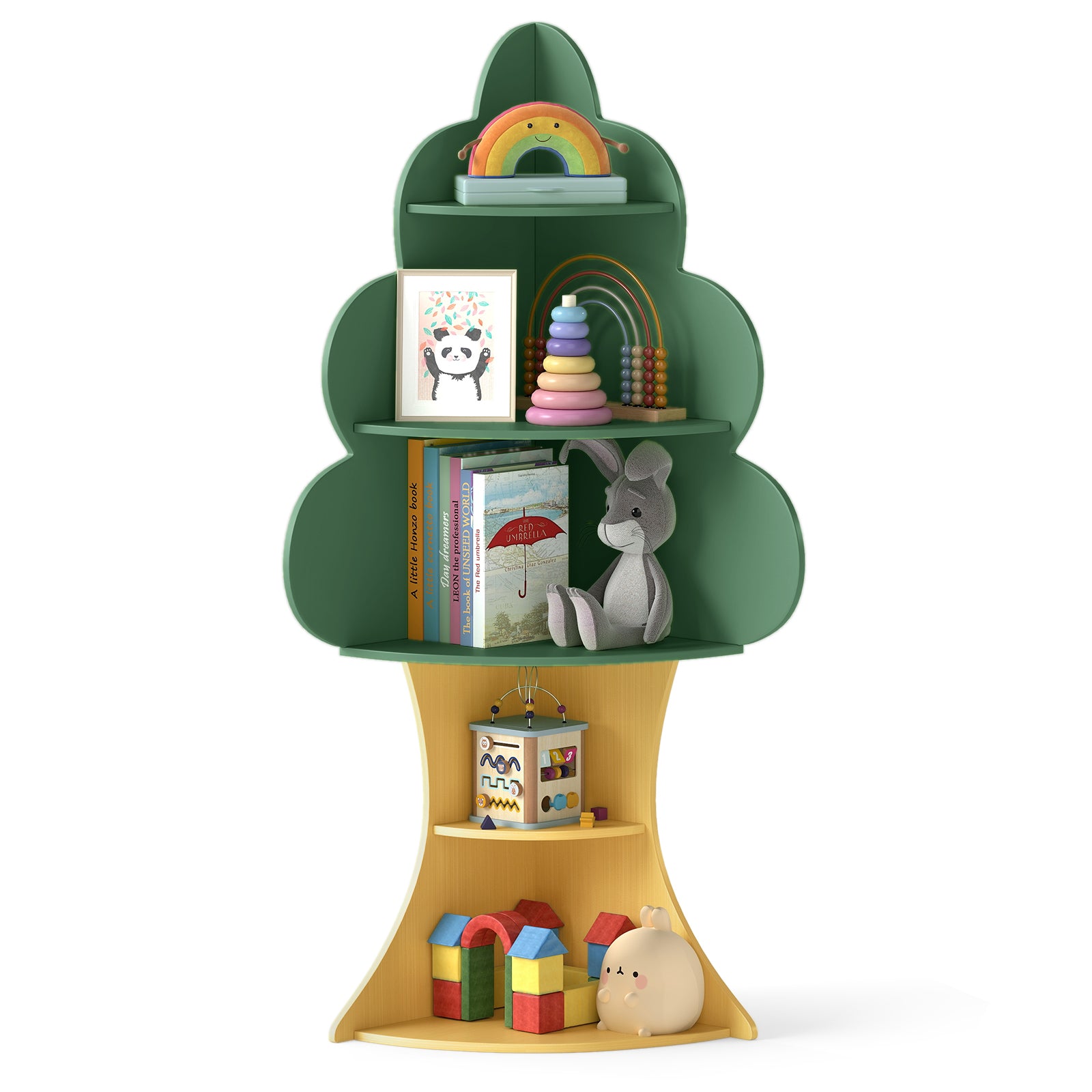 5-Tier Children Book Display Rack with Anti-toppling System, Green Kids Storage at Gallery Canada