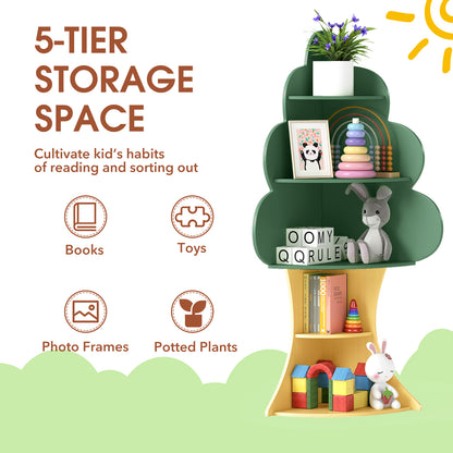 5-Tier Children Book Display Rack with Anti-toppling System, Green Kids Storage at Gallery Canada